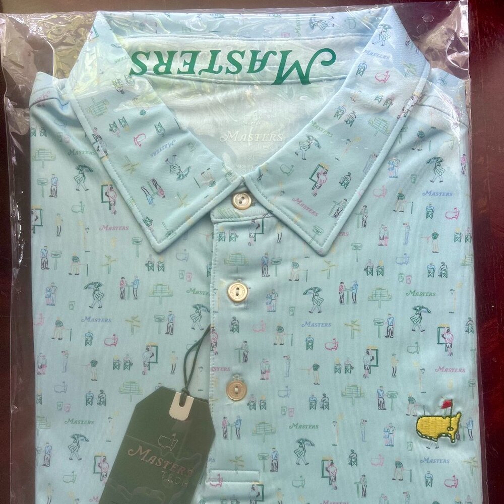 2024 Masters TECH Performance Polo Shirt Size XL Patron Print New